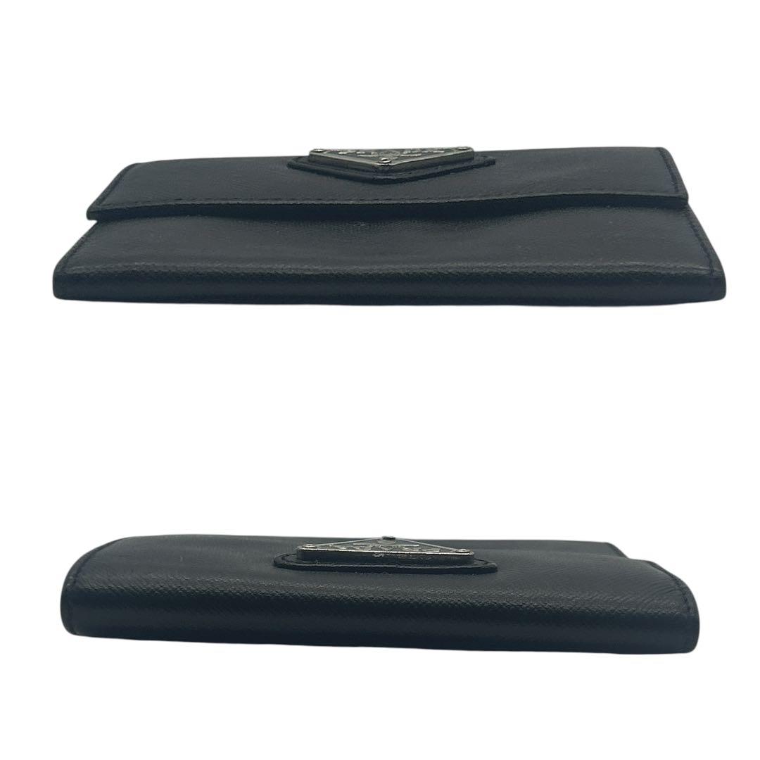 み*ん様 【美品】PRADA プラダ サフィアーノレザー ケース 三角ロゴ