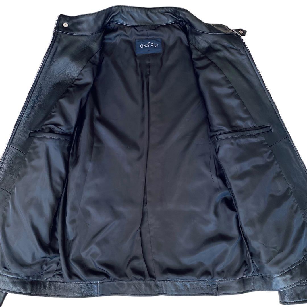 RATTLE TRAP【美品】レザー シングル ライダースジャケット XL