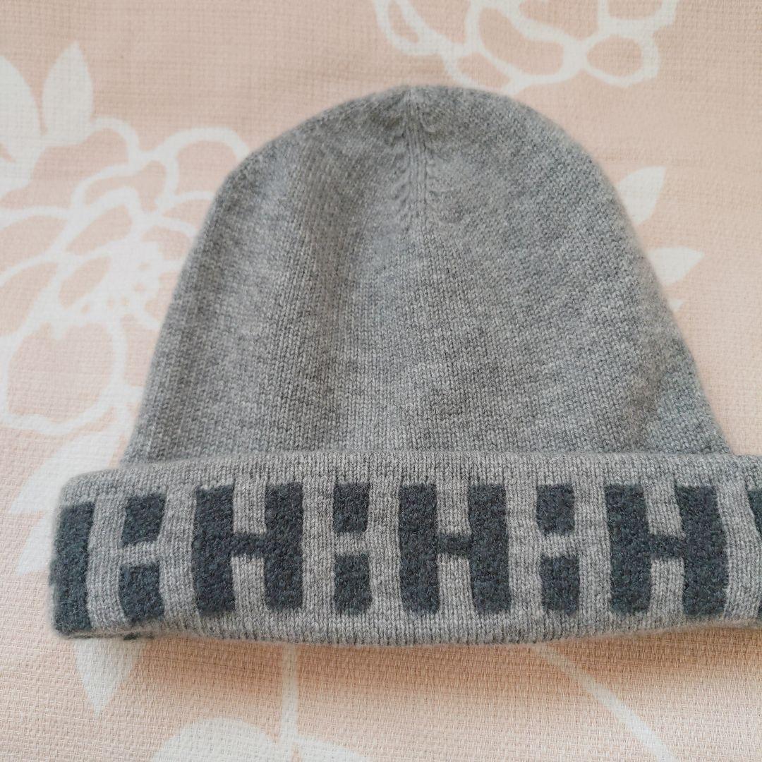 HERMES グレー ニット帽