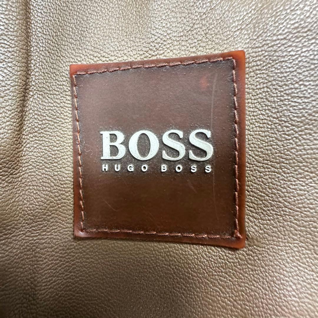 HUGO BOSS ボス【XL相当】ジップアップ 切替 ライダースジャケット