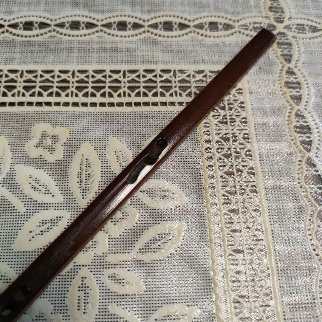 不蔵庵龍渓造　宗旦むしくい竹茶杓写『應一鵞君求』共袋付