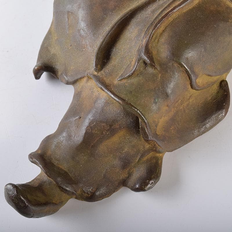 高岡銅器　名取川雅司造　蝋型鋳銅　人物像　一對　M　R7910