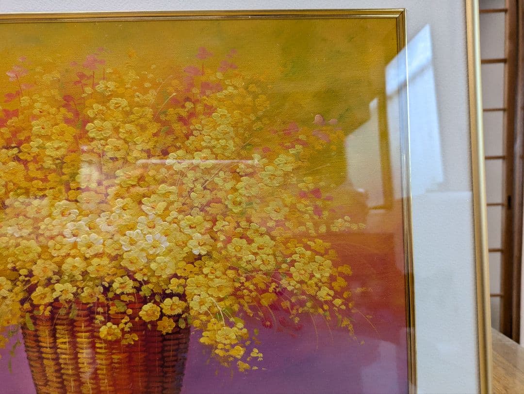 限定額装油絵　風水至福花