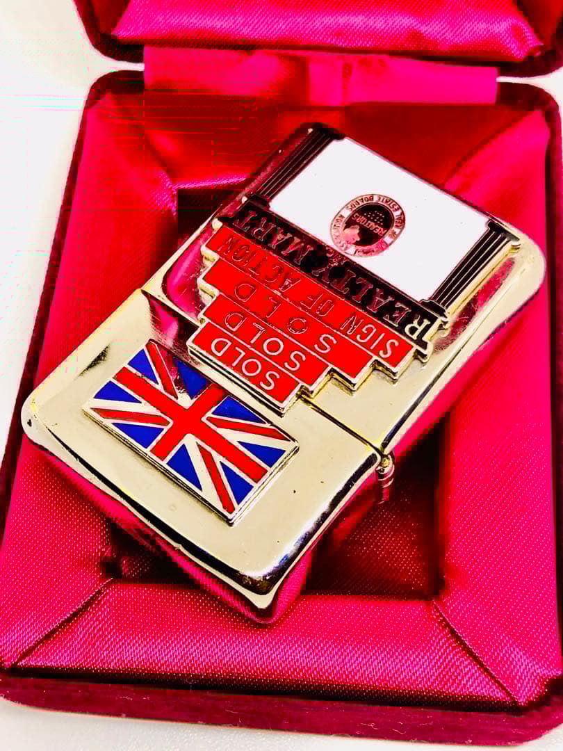 ダブルデッカー＊ビートルズの英国旗ユニオンジャック＊ビンテージ80sエナメル七宝