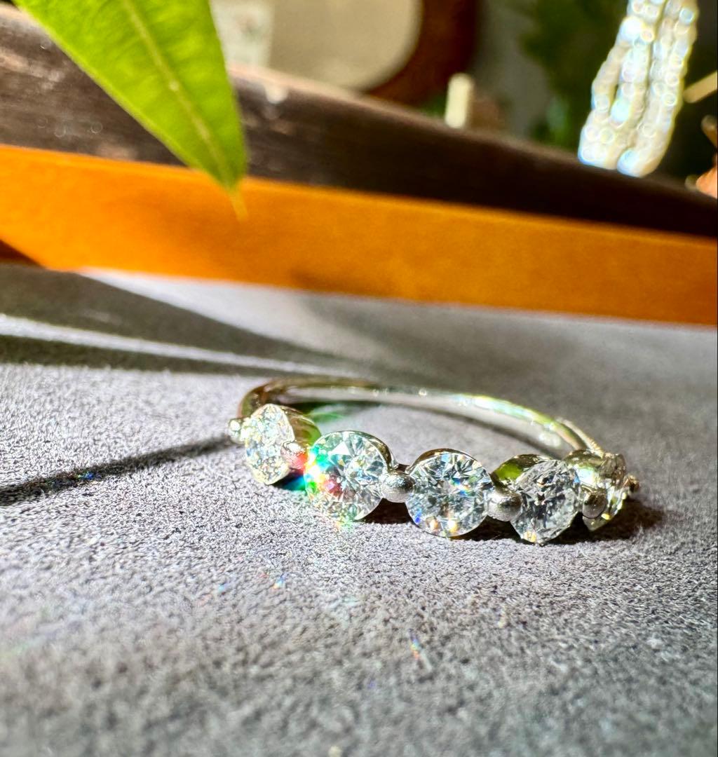 照り輝き◎！豪華1.00ct◆pt900*13号*ダイヤモンドリング*プラチナ