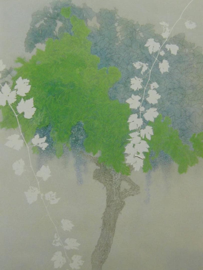 鹿見喜陌、【実】、希少画集より、状態良好、新品高級額装付