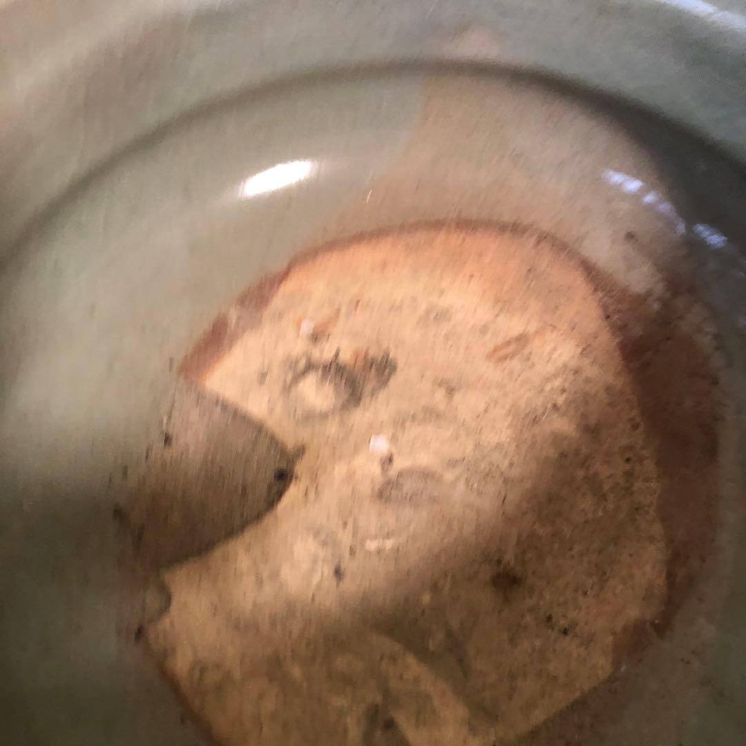 青磁　瓶掛け　香炉大　青磁　三つ足　骨董　茶道具