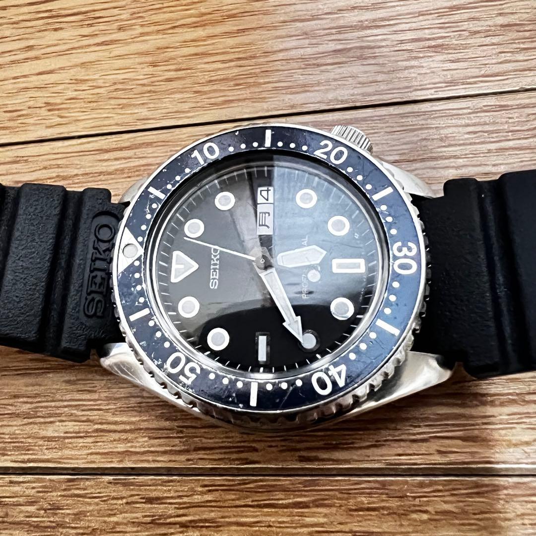 希少価値　初期1986年製 精工舎　稼働ビンテージダイバー 200mベルトセット