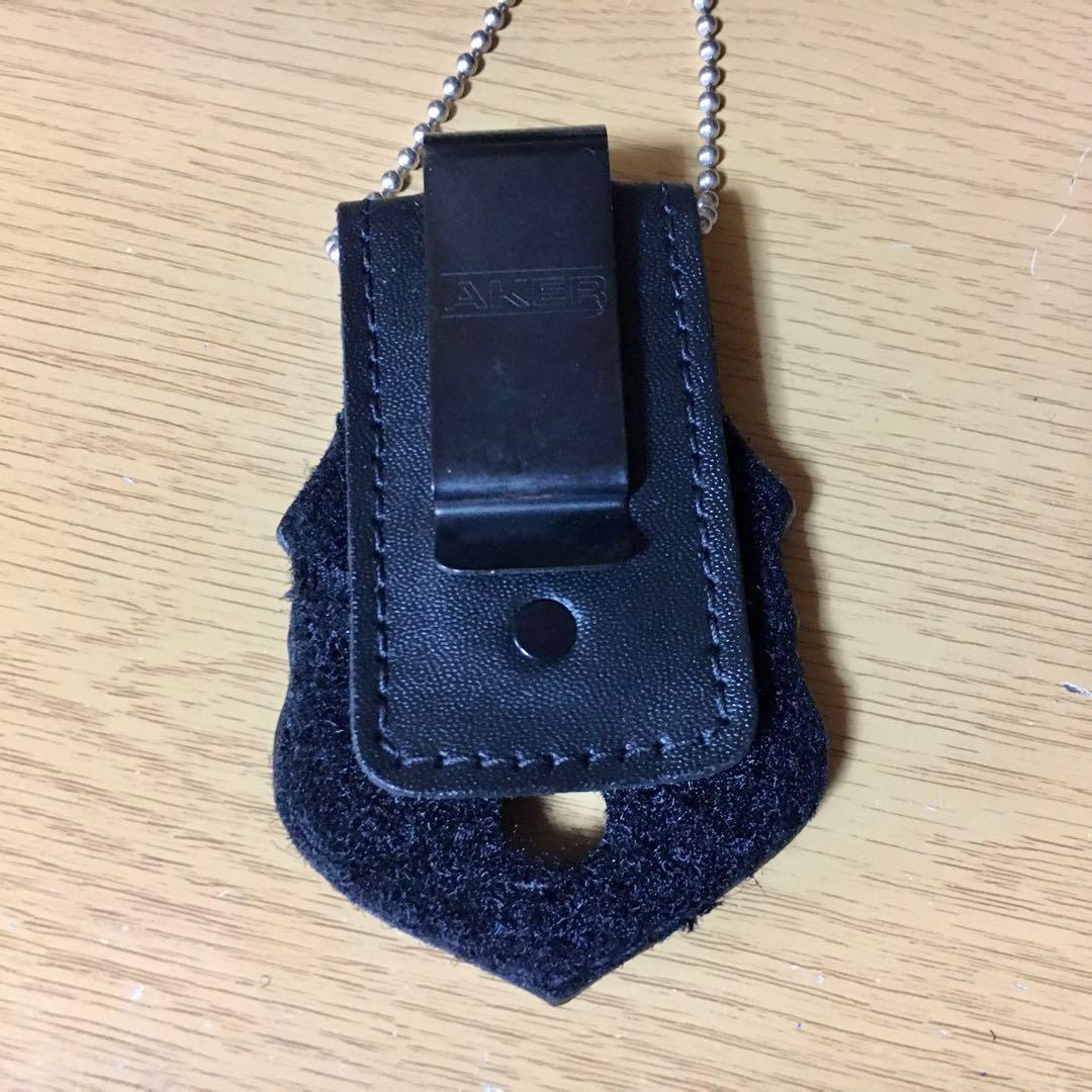 個人装備 AKER Leather Federal Badge Holder