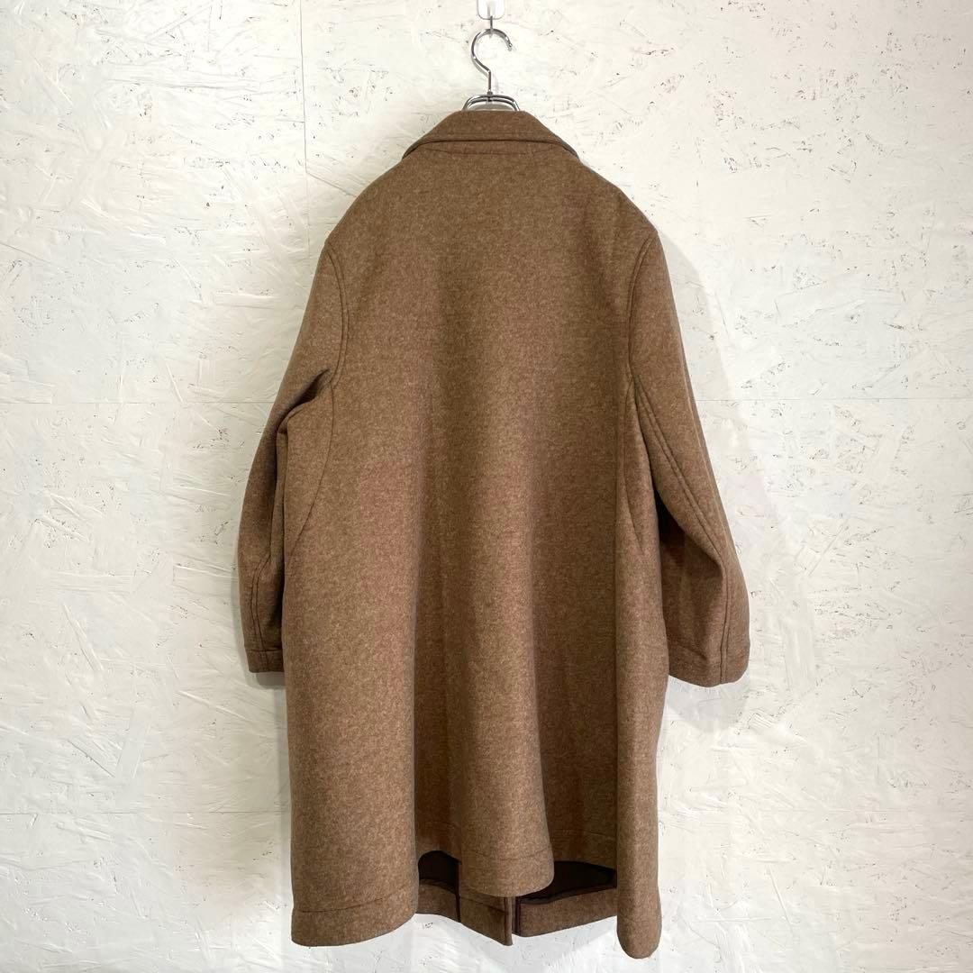 【HENRIK VIBSKOV】ボンディングオーバーサイズコート　ブラウン　M