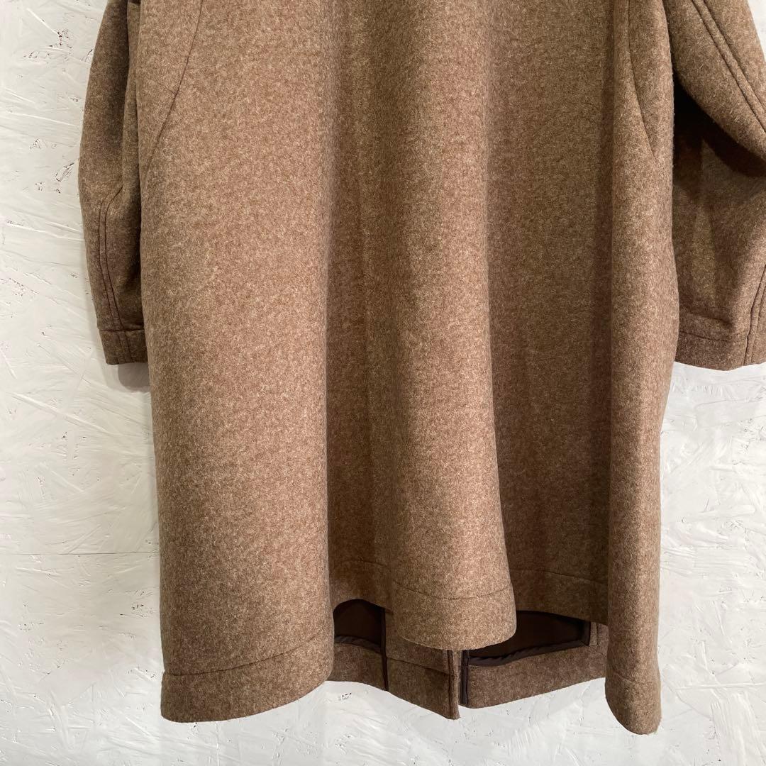 【HENRIK VIBSKOV】ボンディングオーバーサイズコート　ブラウン　M