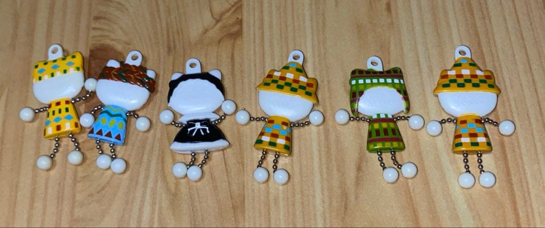 平成 レトロ ハローキティ ゆらゆら ストラップ 6個セット