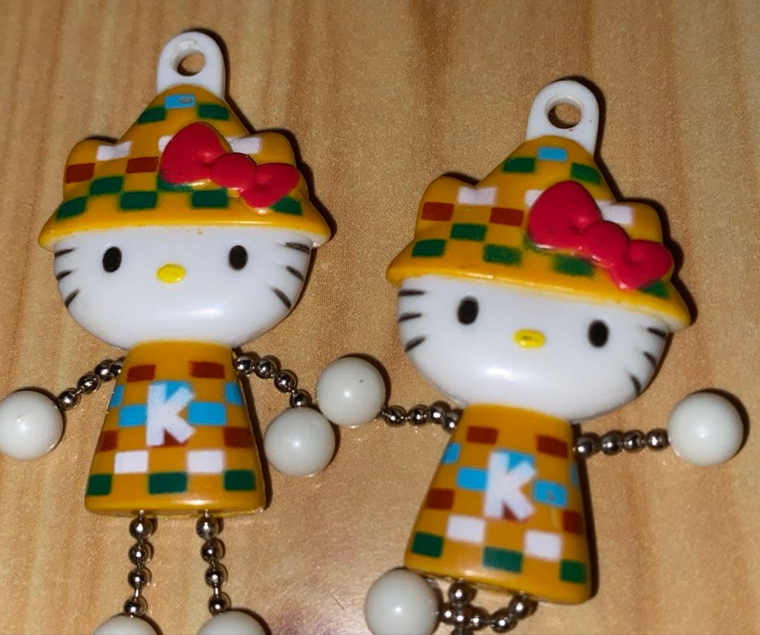 平成 レトロ ハローキティ ゆらゆら ストラップ 6個セット