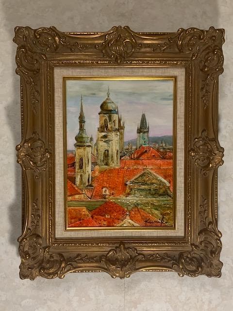 4月13日のみ☀️鈴木久美子☀️パリ国際サロン会員◆油彩Ｆ４◆評価６.３万円／号