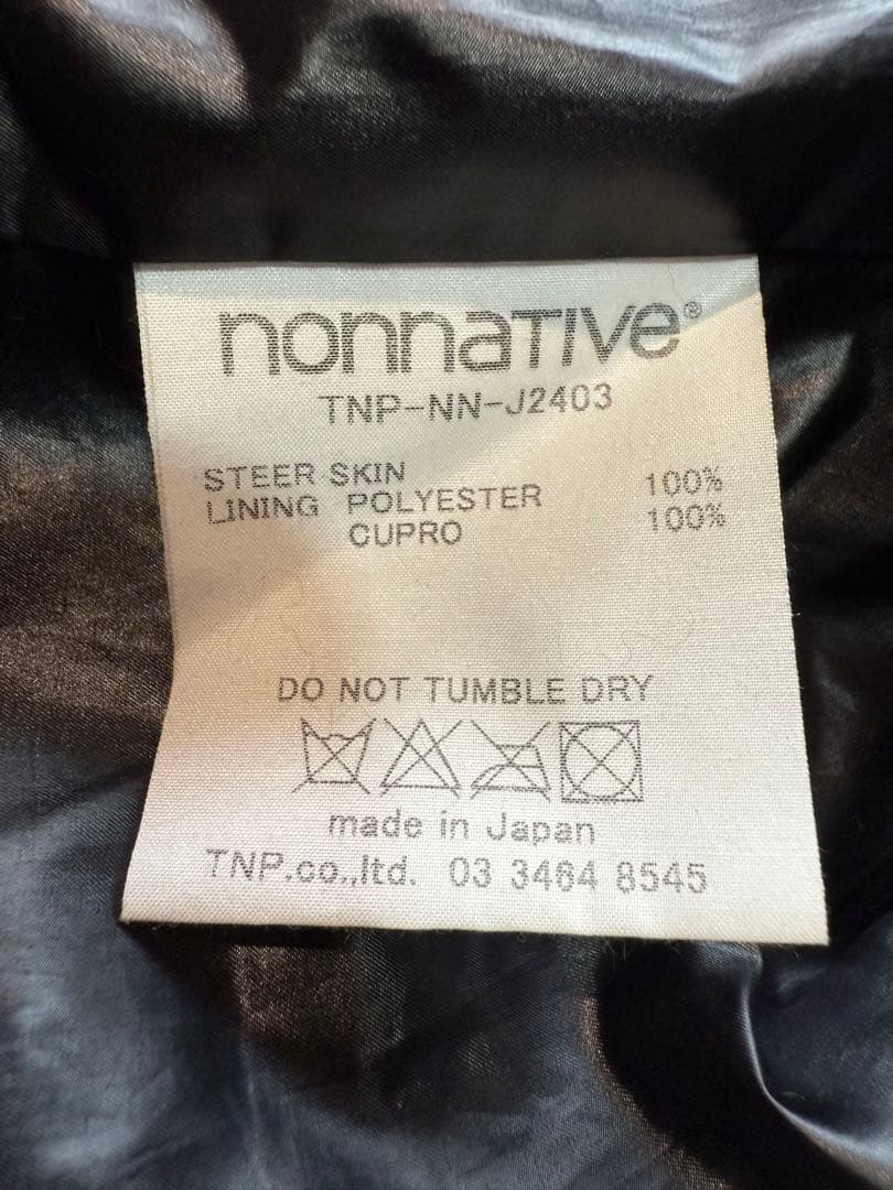 ひ*し様 nonnative ブラックレザーシングルライダースジャケット