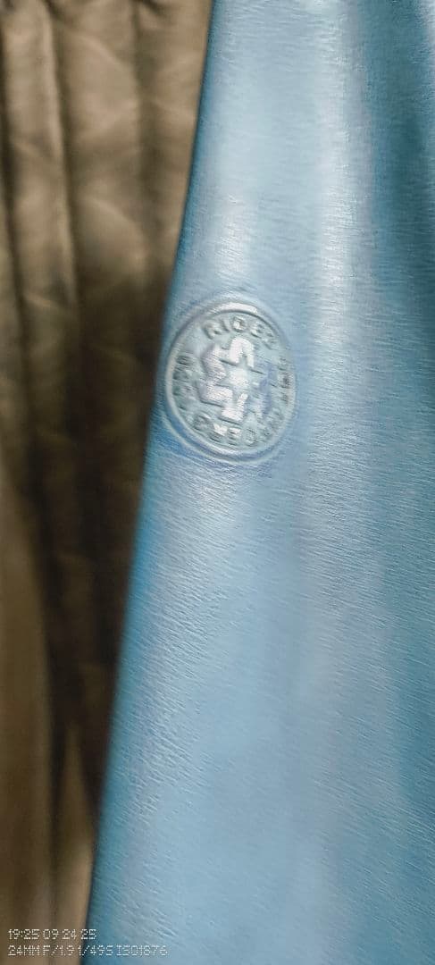 RIDEZ 青色 革ジャン　シープレザー　シングルライダースジャケット