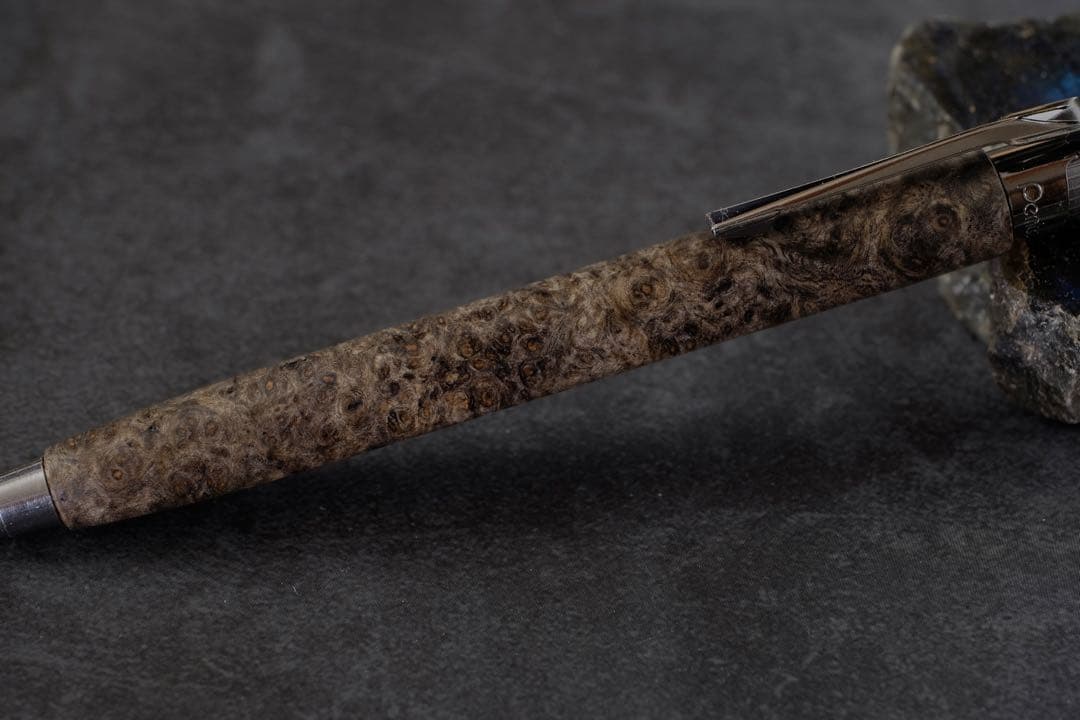 PG5木軸カスタム0217　高村杢工房 製図用シャープペンシル　花梨瘤　至高の黒