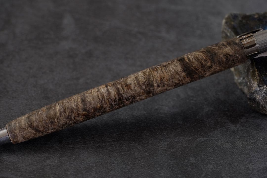 PG5木軸カスタム0217　高村杢工房 製図用シャープペンシル　花梨瘤　至高の黒