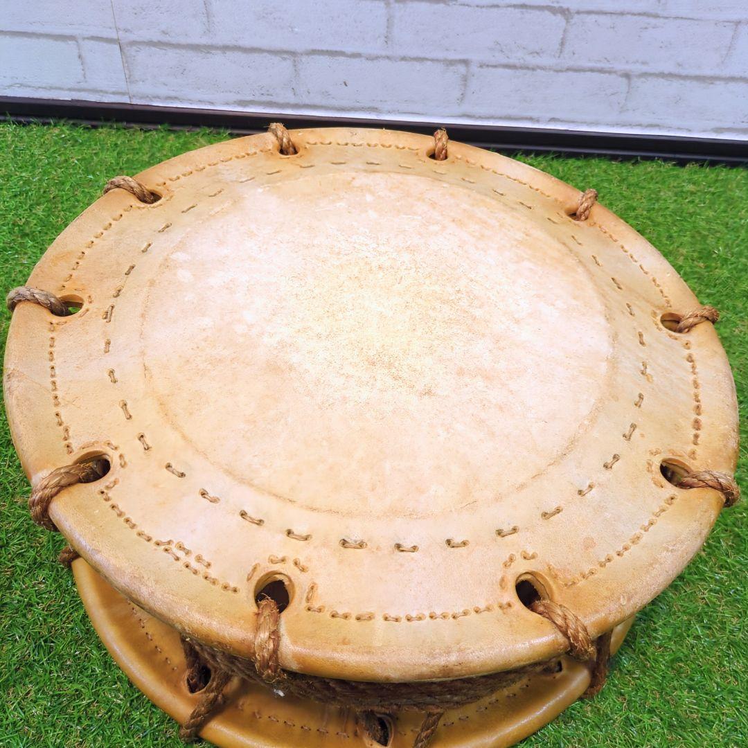 【良品】和太鼓 締太鼓 ケース　バチ付 和楽器　伝統芸能