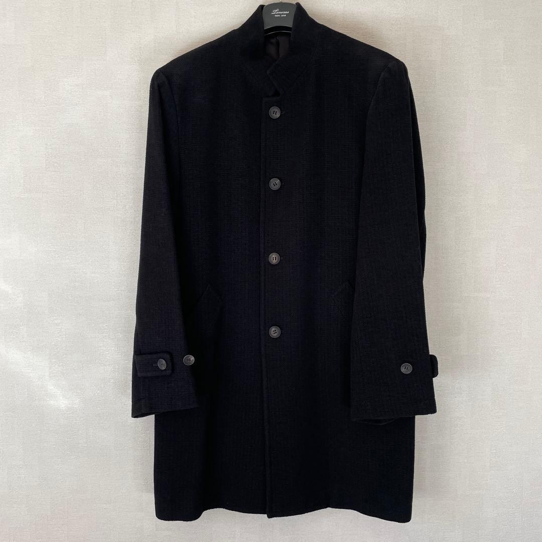 【美品】MEN’S TENORAS スタンドカラーコート L ブラック