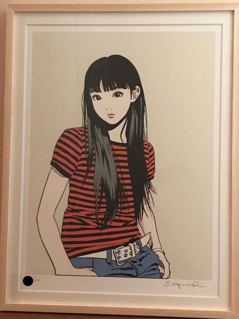 ⭐️江口寿史　直筆サイン入り　複製画　ボーダーガール　100枚限定‼️
