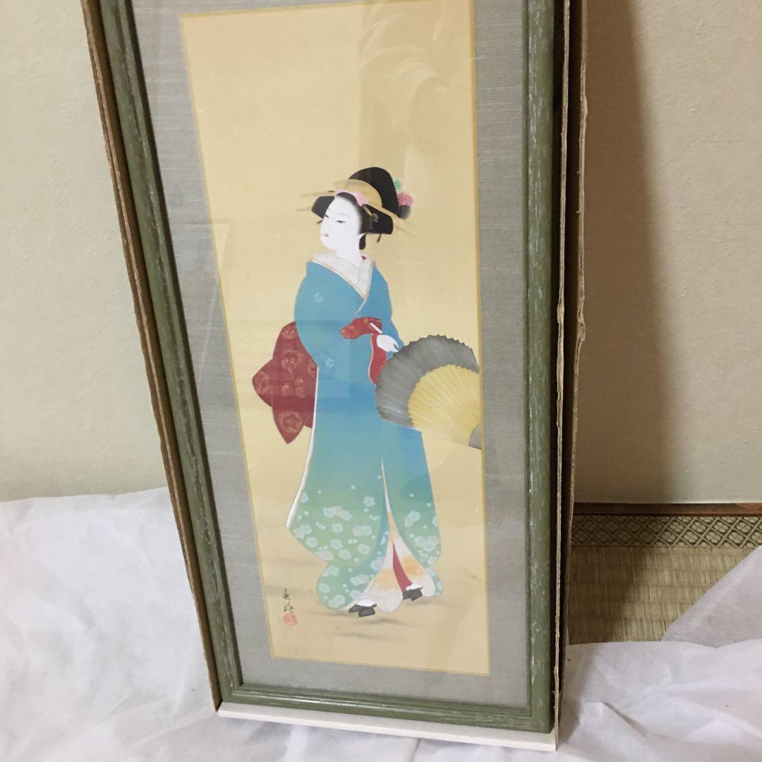 版画美人画小泉春玲作品　冬