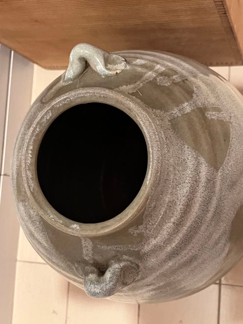 七代  岡田仙舟  萩焼　花瓶