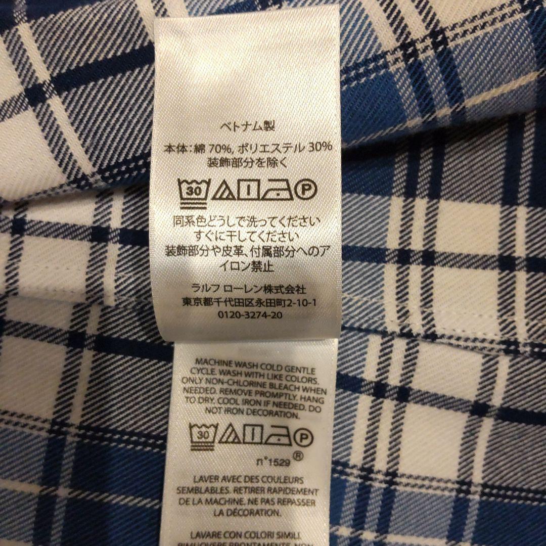 ラルフローレンメンズリネンチェックシャツ未使用