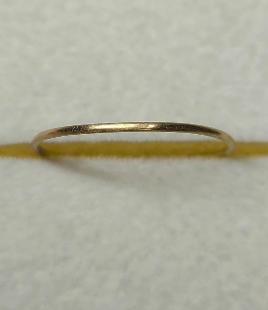 でも重ねづけにも可愛いです!!★18金プレーンリング、マット加工★