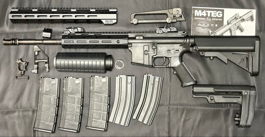 KSC M4TEG 電動ガン 外装カスタム部品込み