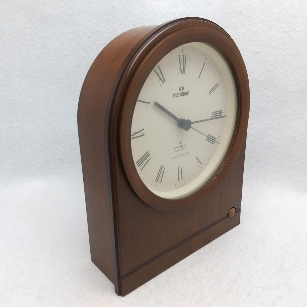 マルマン ユンハンス 電波置時計 木製 ヴィンテージ レア 動作確認済み