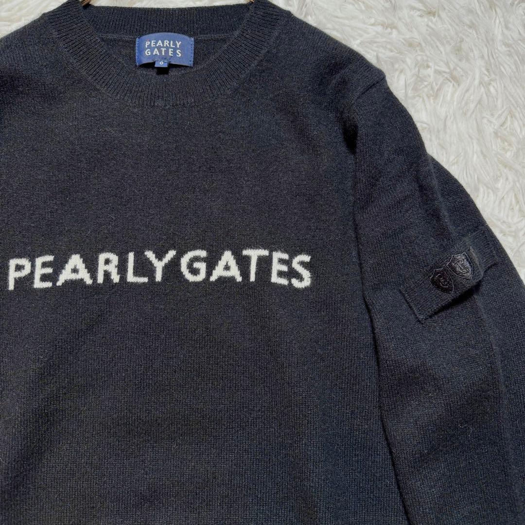 のんたろう様未使用級 パーリーゲイツ カシミヤ100% ニット セーター ロゴ刺