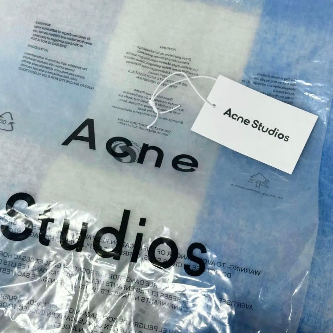 Acne Studios モヘアチェックスカーフ マフラー 水色 ライトブルー