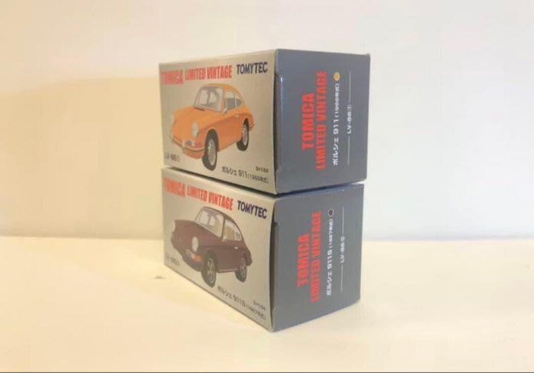 トミカリミテッドヴィンテージ　LV-86 ポルシェ911　黄色＆マルーン　2種