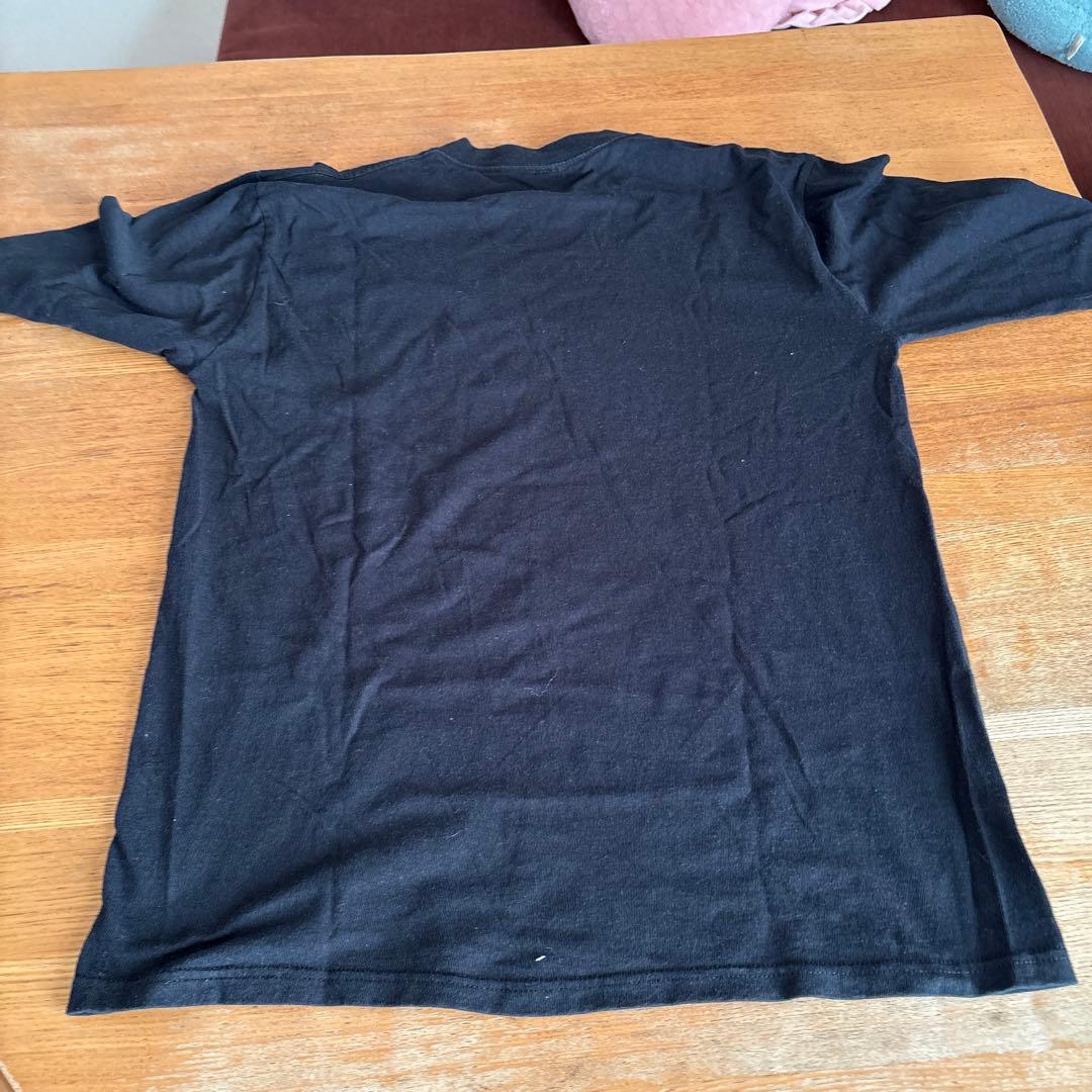 ミック•ジャガー風の黒 長袖Tシャツ Lサイズ