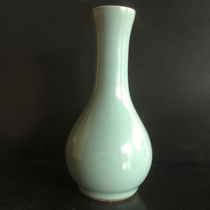 諏訪蘇山　青瓷　花入　供箱