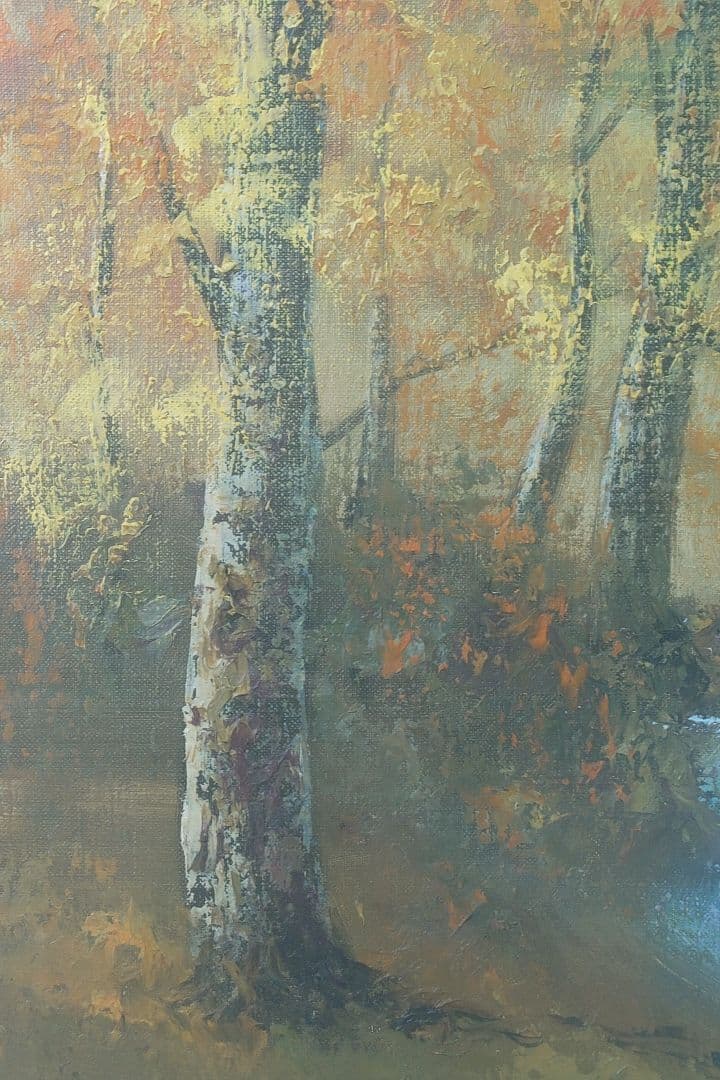 【真作保証】佐々木賢光F10号額装「奥入瀬渓流」