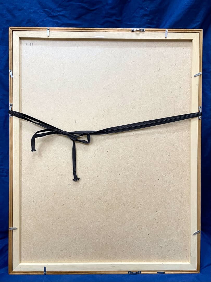 ◆西嶋勝之『一力の雪』木版画 額装 ◆作家直筆サイン、落款入り