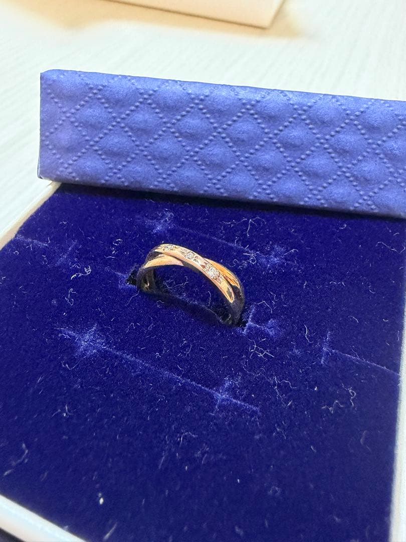 TSUTSUMI ローズゴールド ピンキーリング クロス