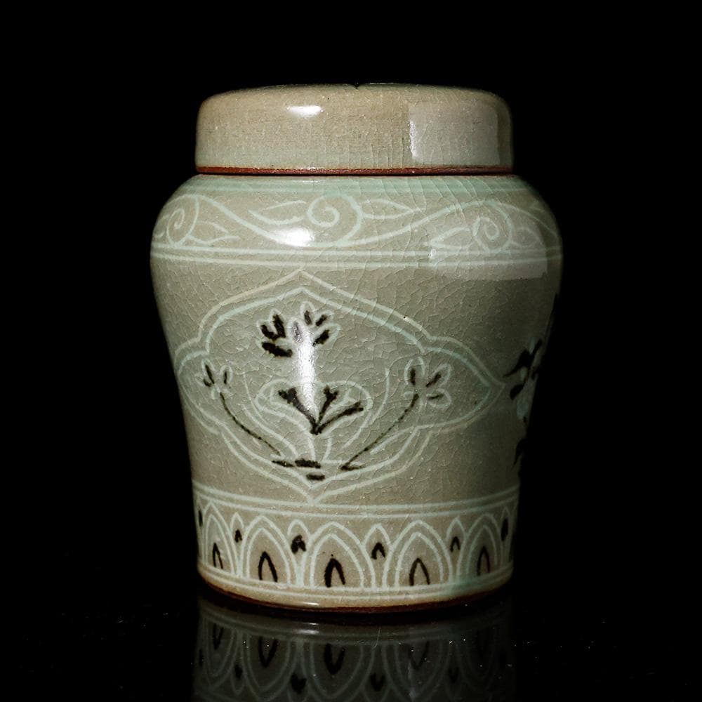 T 妙見 妙見窯 高麗写 底款 茶入 茶器 煎茶道具