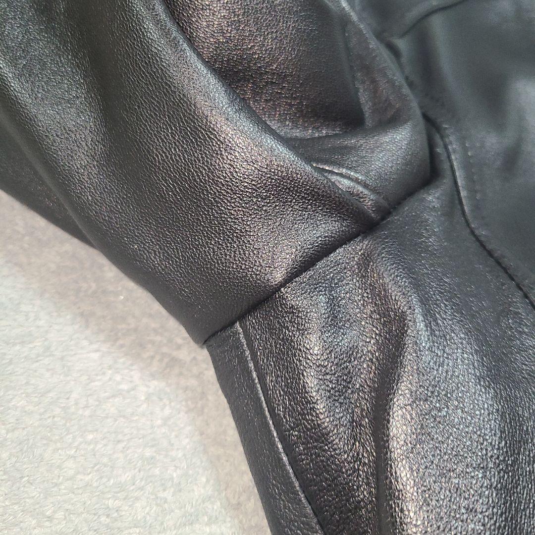 y2様 ナノユニバース シングルライダース レザージャケット 羊革 L