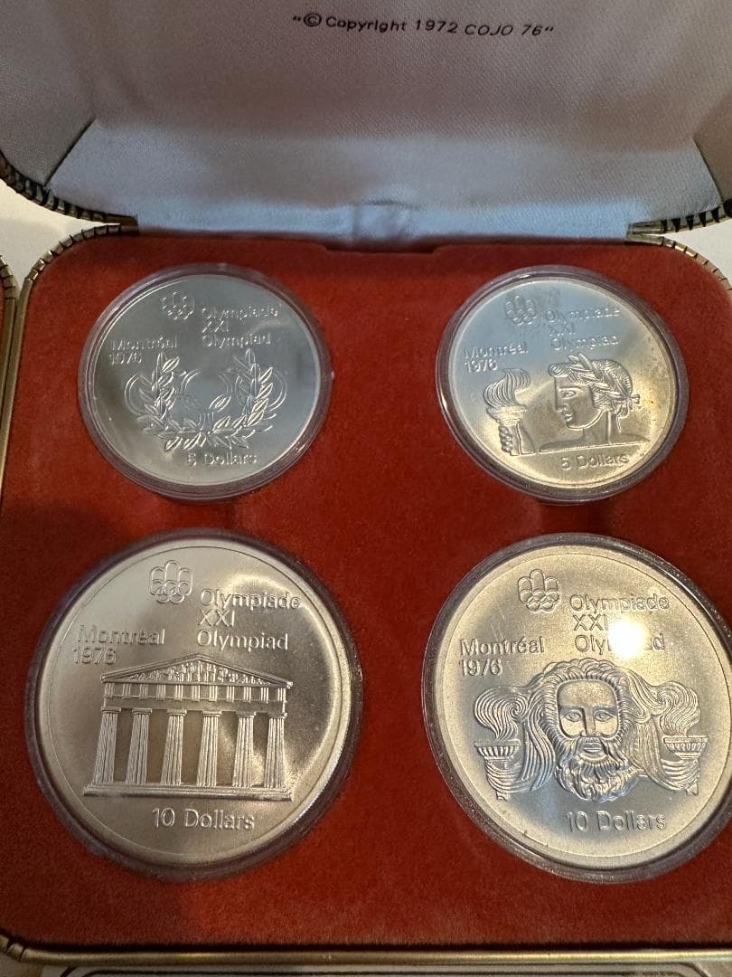 【4枚組2セット】モントリオール五輪 記念銀貨 1976年 10ドル 5ドル
