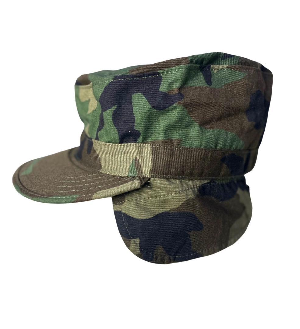 米軍陸軍本物ウッドランド迷彩キャップ89年官給品7-1\2サイズ未使用品