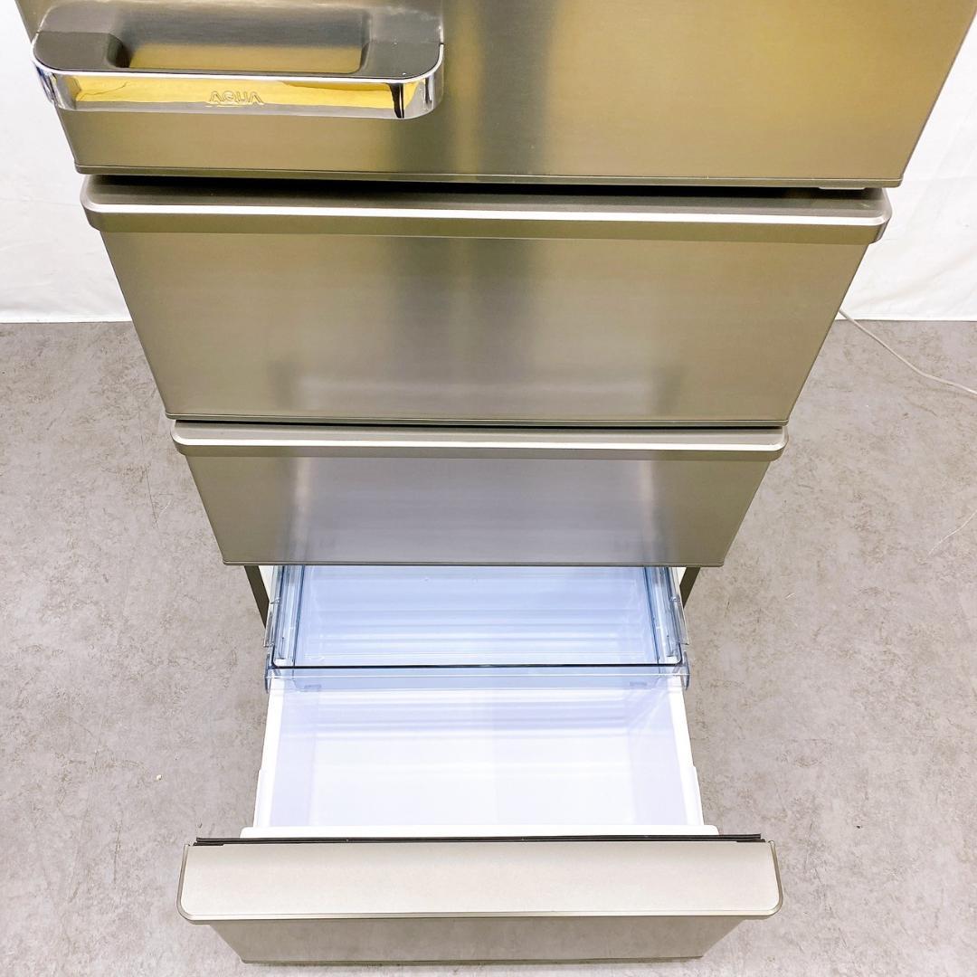 2020年製　AQUA ノンフロン冷凍冷蔵庫 AQR-V43J(S) 430L