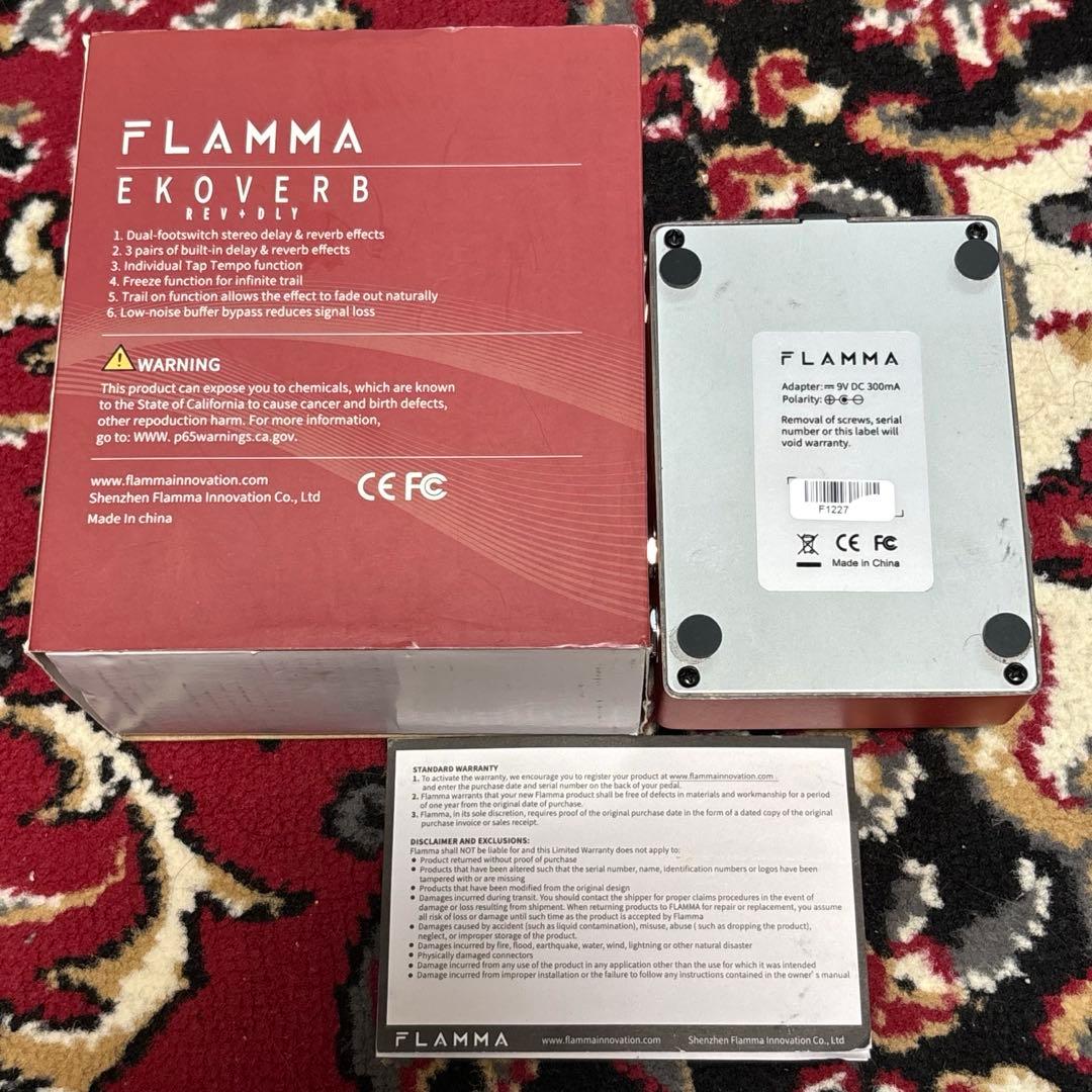 FLAMMA EKOVERB FS22 リバーブ ディレイ 空間系エフェクター