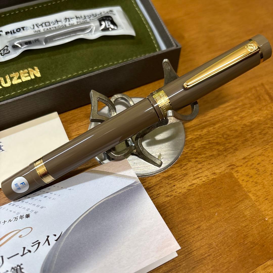 値下げ中　丸善創業155周年　オノトモデルストリームライン　セピア万年筆　M中字