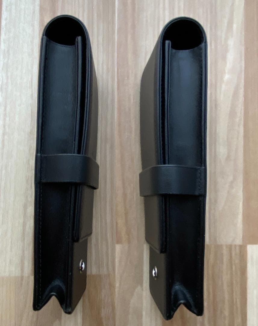 良品 モンブラン シエナ ペンポーチ ペンケース 2本用　レザー 本革 ブラック