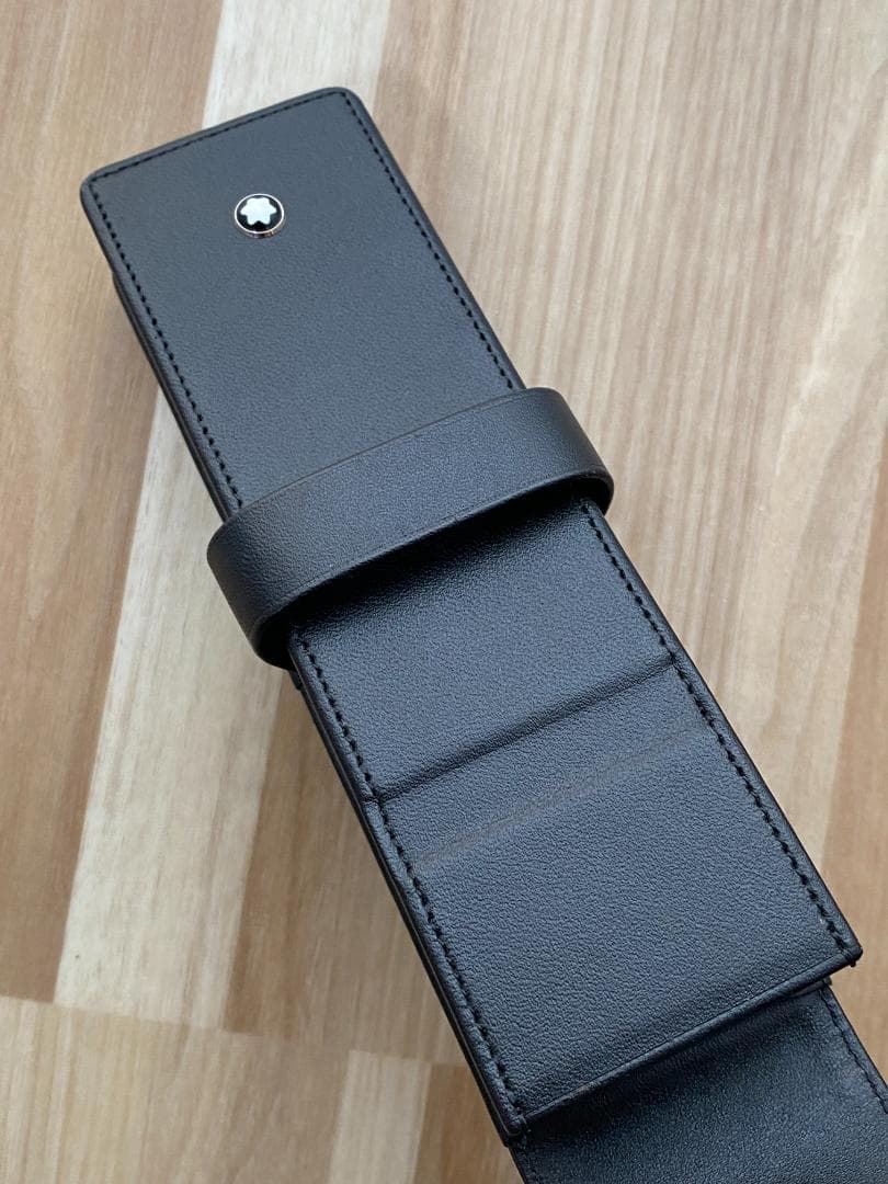 良品 モンブラン シエナ ペンポーチ ペンケース 2本用　レザー 本革 ブラック