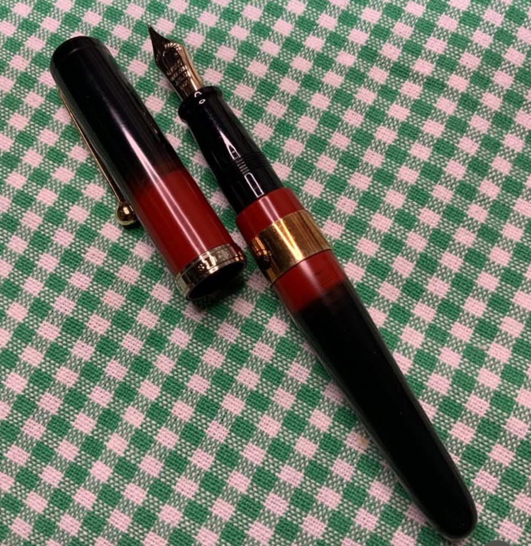 仙台大橋堂　希少　名工植原榮一作品　漆塗り曙　万年筆