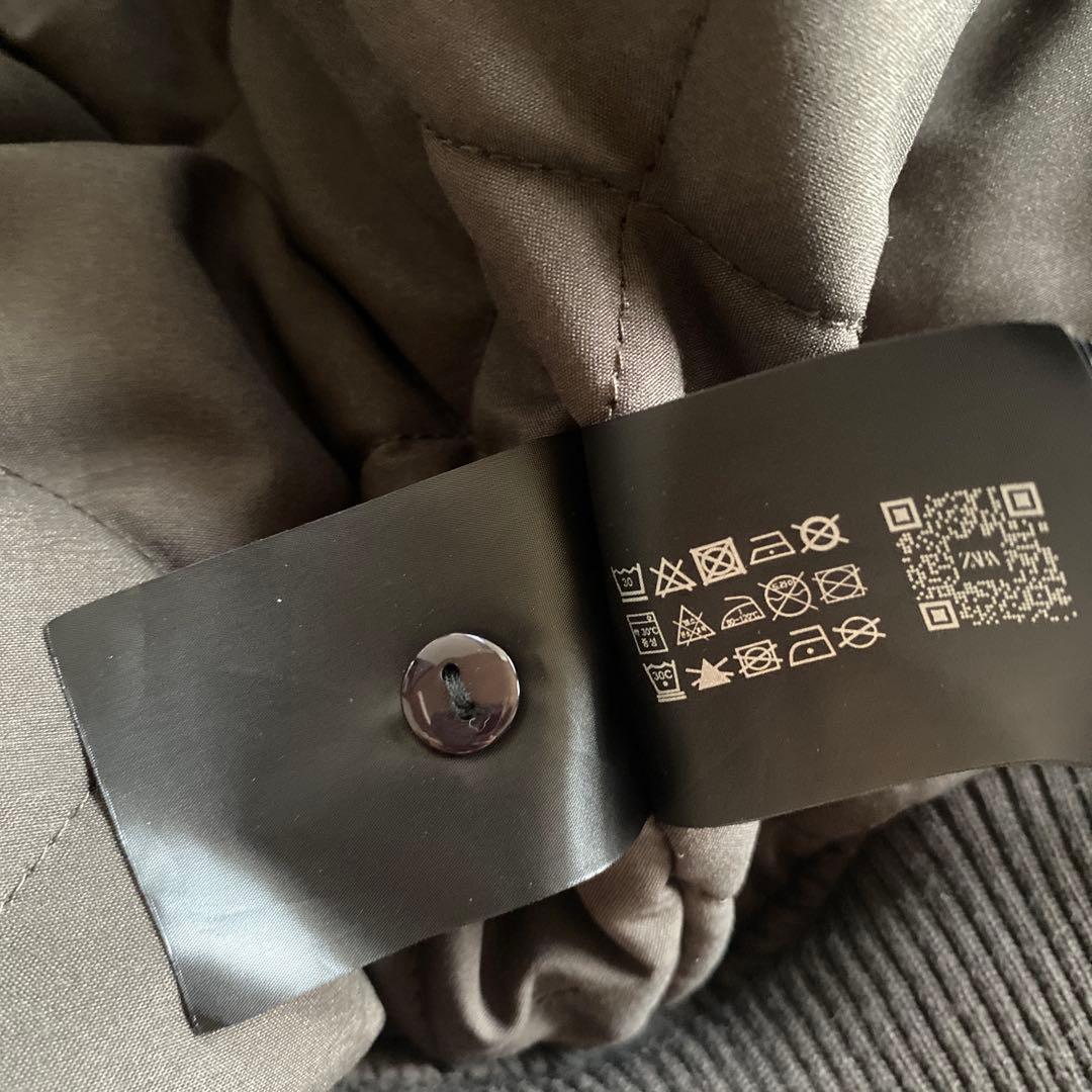 ZARA ボア襟付きレザージャケット S